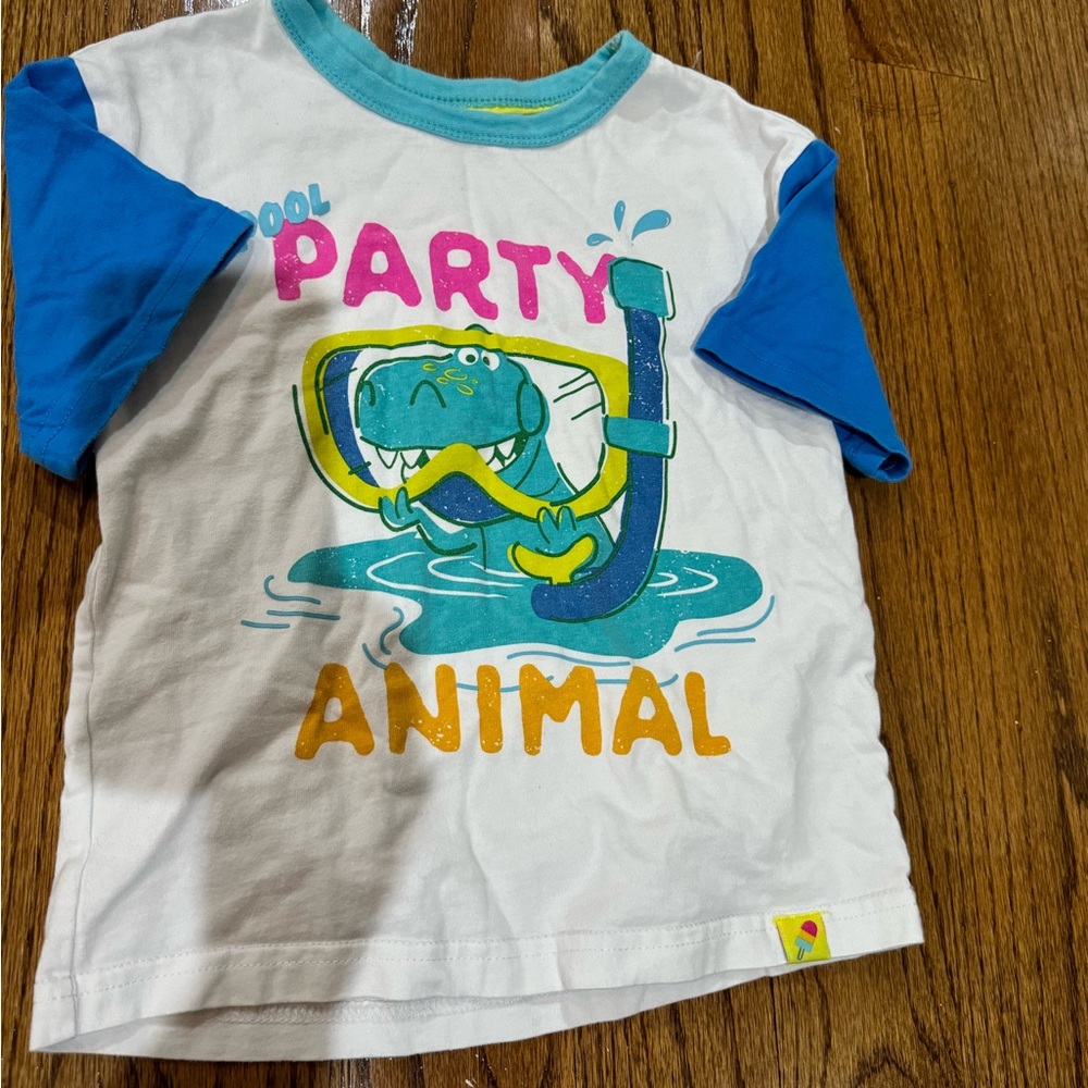 Cool Party Animal Kids Shirt - White and Blue